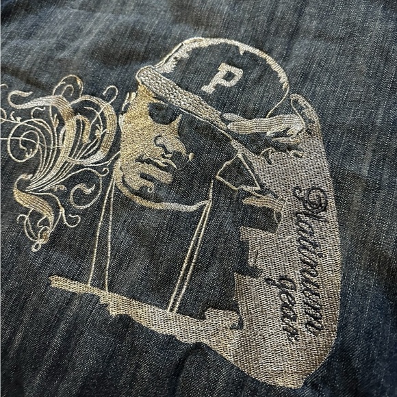 Vintage Platinum Gear Jean Jacket Mens 3XL Denim Y2K Hip Hop Embroidered - Picture 7 of 12